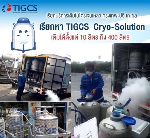 เรียกบริการเติมไนโตรเจนเหลว กรุงเทพ-ปริมณฑล
เรียกหา TIGCS Cryo-Solution
เติมได้ตั้งแต่ 10 ลิตร ถึง 400 ลิตร